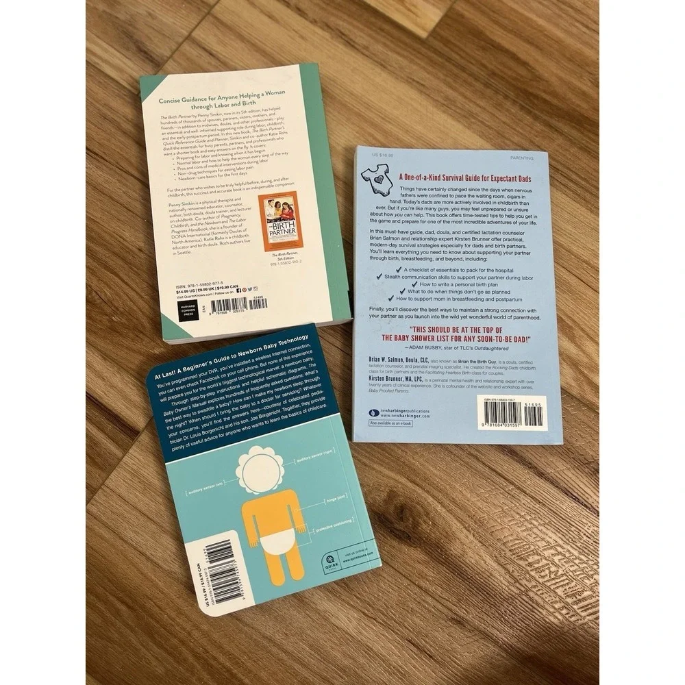 Lot (3) New Parent Baby Book Nursing Birth‎ New Dad Owner's Manual Shower Gift
